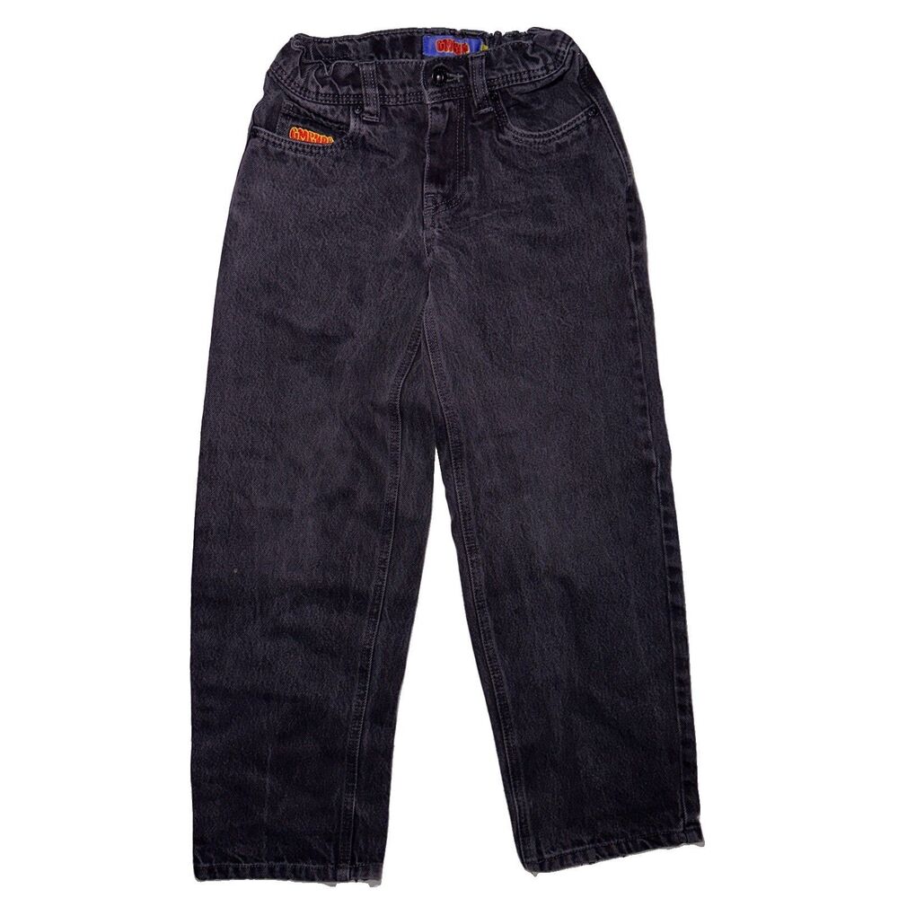 Empyre Jeans Boys Size 24Black Straight Leg Denim Jeans Button Zip Pockets